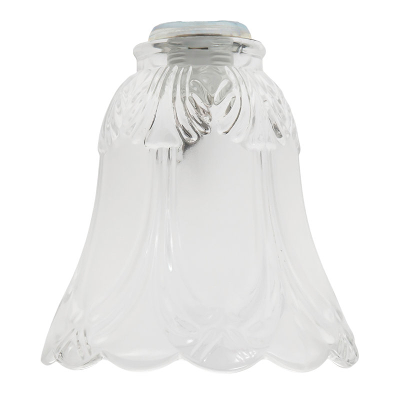 13cm H Glass Lamp Shade in White