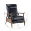 Fauteuil inclinable à accoudoirs en bois noir-1666827899
