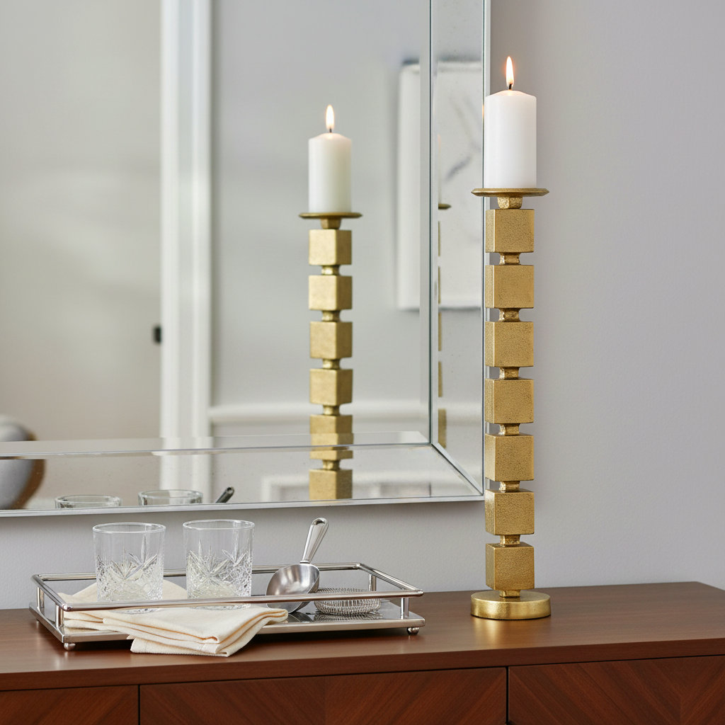 Candlestick Holder, 24" H x 5" W x 5" D