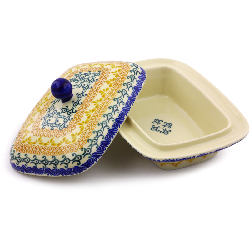 Polmedia Autumn Swirls Butter Dish