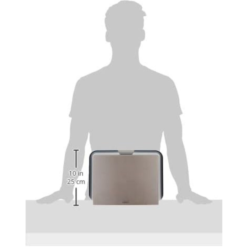 Large Gray Plastic 3-Piece Cutting Board Set with Stand