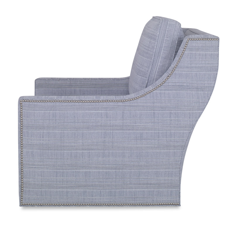 Chaise pivotante Sonoma, Laiton poli - petite, Bleu royal structurel