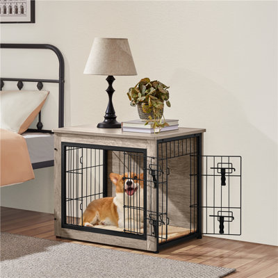 Dog Crate Furniture with 2 Doors
