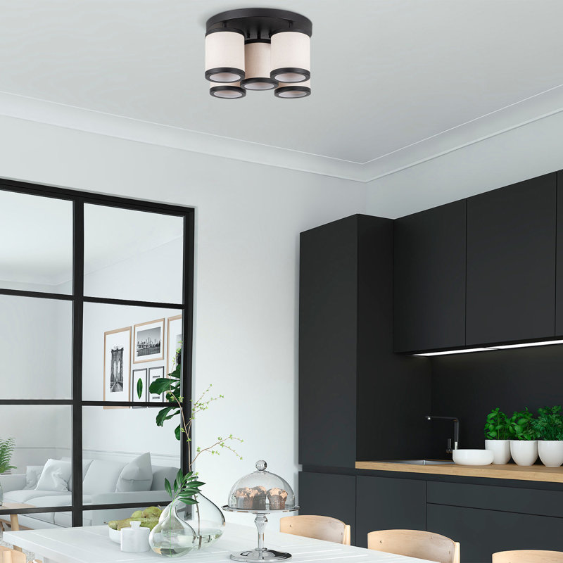 Luminaire suspendu cylindrique à 5 lumières