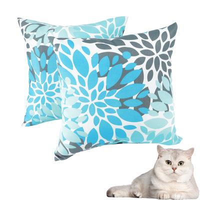 Ensemble de 2 coussins décoratifs, coussins de patio résistants à la décoloration, housses décoratives douces et confortables de 18 po x 18 po