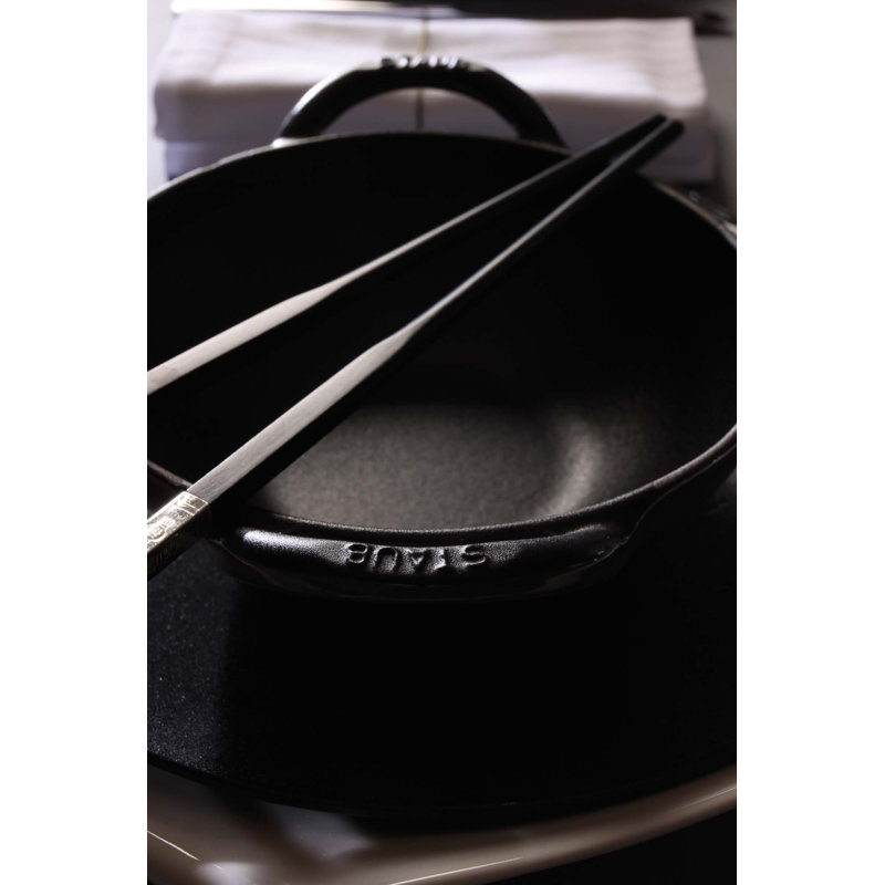 Staub Cast Iron 6-qt Wok - Matte Black