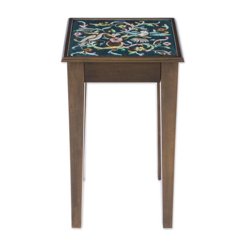 Table de bout avec plateau en verre