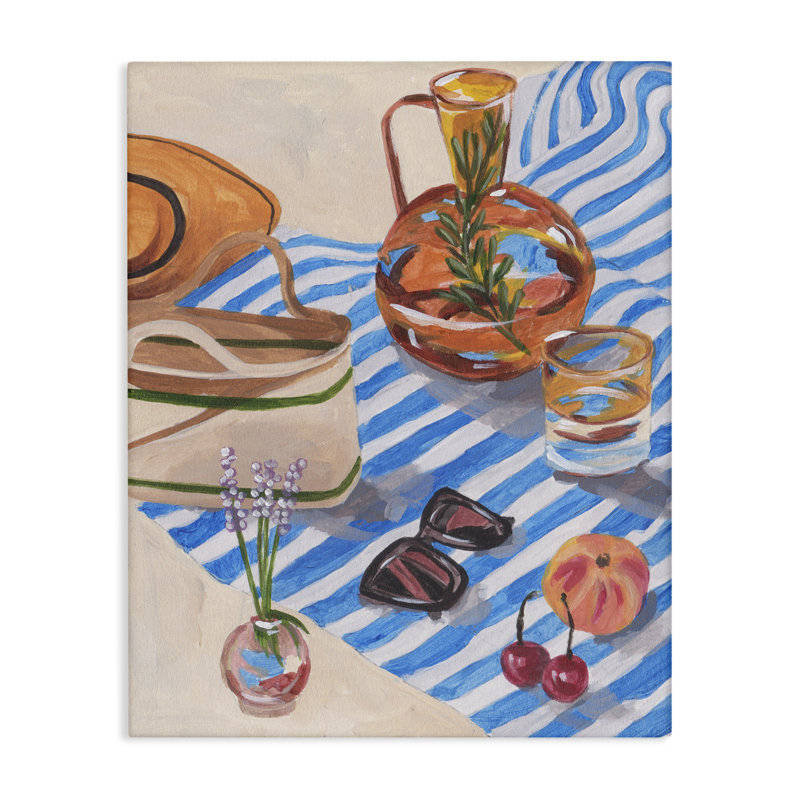 Art mural sur toile Tangerine Tides Beach, par Melissa Wang, H 40 po x l 30 po