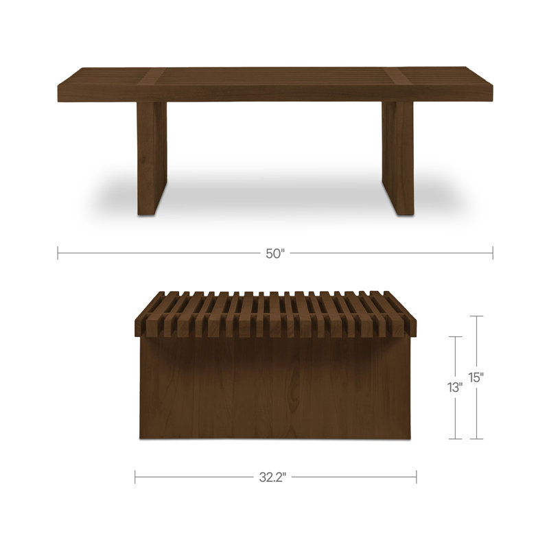 Table basse d'extérieur Fletcher - brun