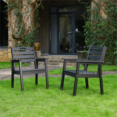 Ensemble de chaises de terrasse en PEHD pour l'extérieur, nécessitant peu d'entretien - pour les jardins, les cours et les terrasses