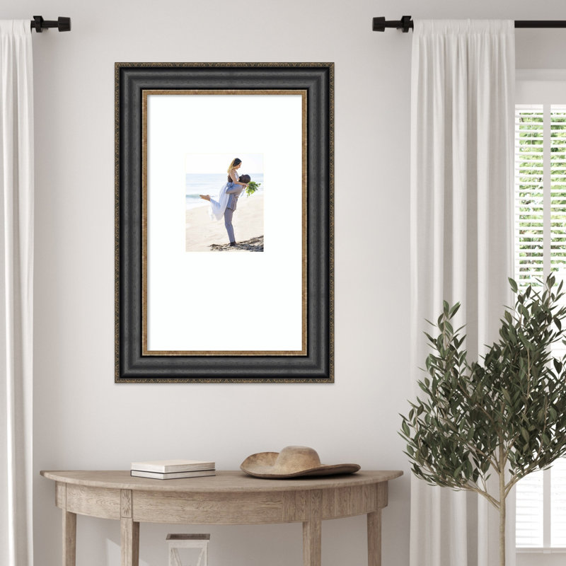Cadre Thomas Thomas, 16 x 26 avec passe-partout 8 x 10, Blanc lisse lisse mat