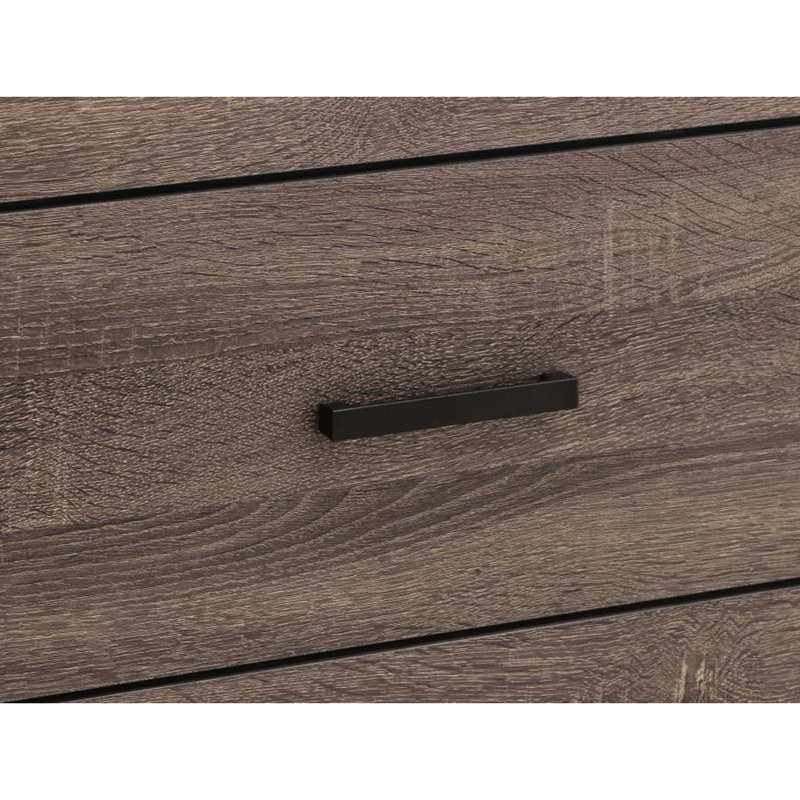 Élégante table de chevet 2 en chêne avec poignées de tiroir de couleur 2 tiroirs