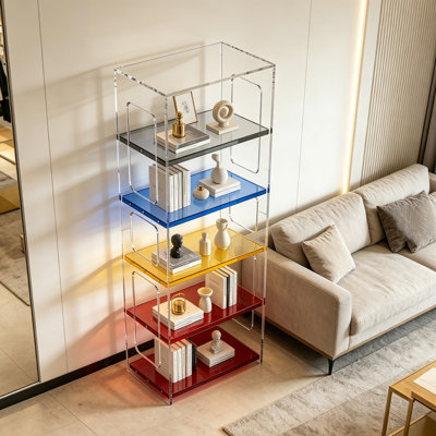 Modern multi-layer acrylic minimalist bookcase