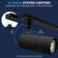 Luxrite 3 po Éclairage sur rail à DEL Zoomable, 5CCT, CRI90, 30 W, 2100LM, à intensité variable, inclinaison de 358 ° + 90 ° et faisceau de 20 ° à 50 °, éclairage sur rail de type H, ETL, paquet de 6 noir-132839359
