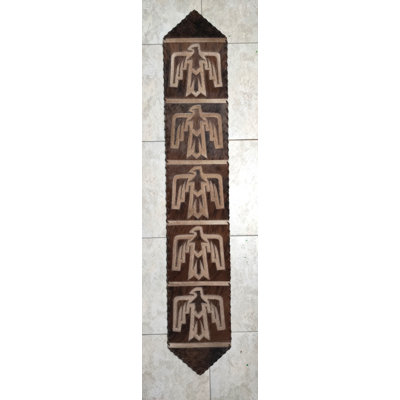 Tan Thunderbird Cowhide Table Runner