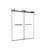 Frameless Double Sliding Shower Door 56-60 "W X 74" H, 5/16 "(8Mm) Tempered Glass, Explosion Proof Film, Stainless Steel Handle, Square Tube Track