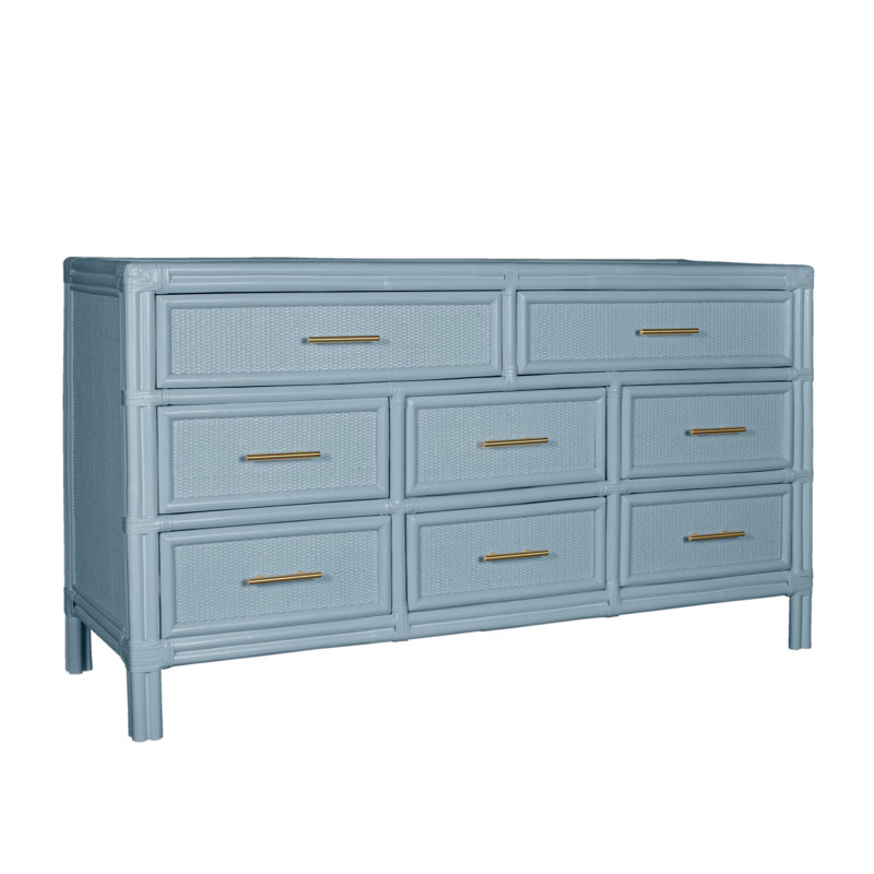 Aruba 8 - Drawer Dresser, Pool Blue