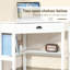 Bureau d'ordinateur d'angle avec tiroir et tablettes de rangement, conception compacte pour les petits bureaux à domicile et les chambres à coucher, blanc