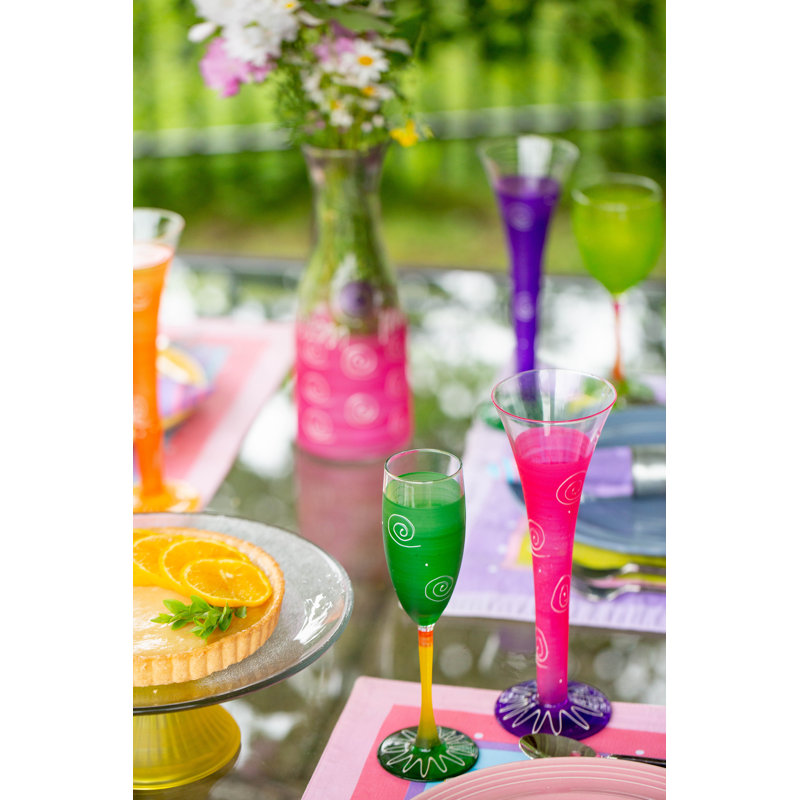 Flûte en verre Hanovre, Rose