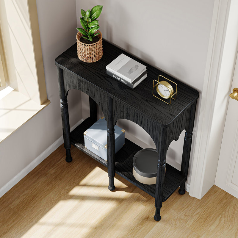 Console 31,5 "en bois massif noir