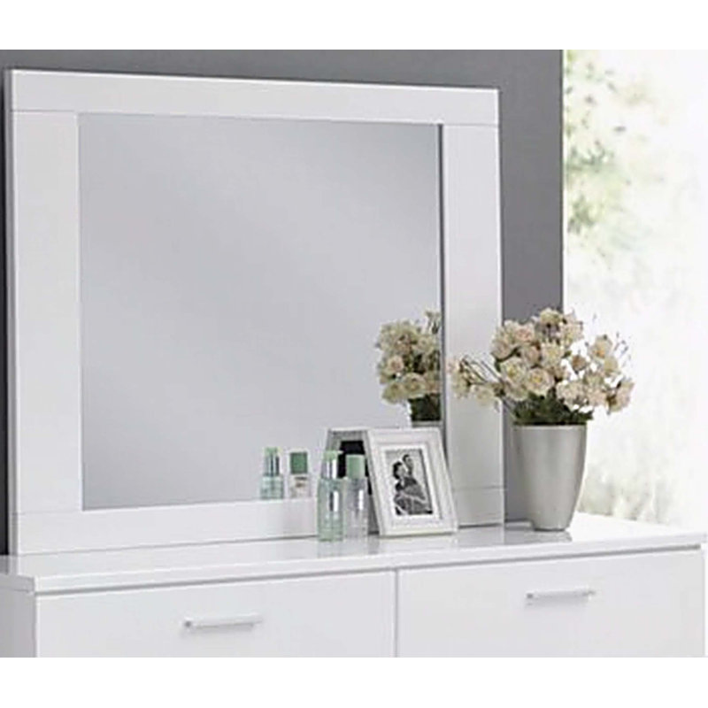 Miroir Lorimar, Blanc, Rectangulaire, 37 po x 46 po