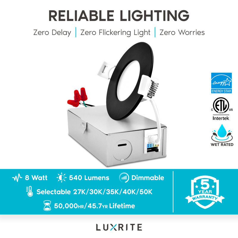 Ensemble d'éclairage encastré 3 "Ultra Slim