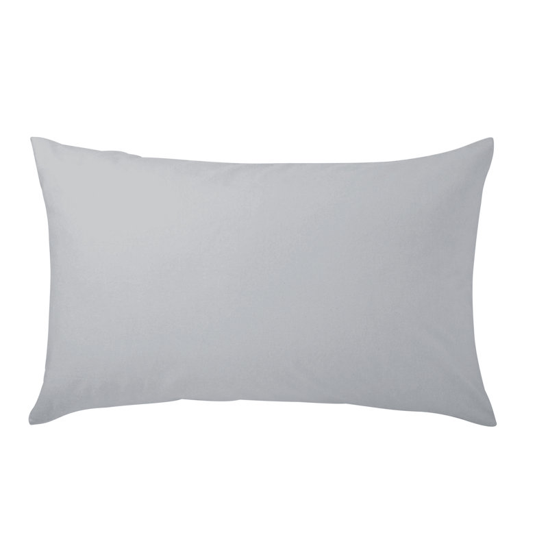 100% Brushed Cotton Housewife Pilloecase, Silver