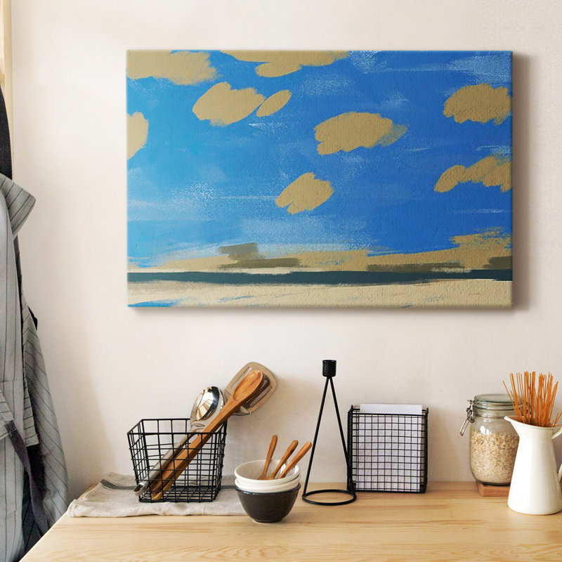 Paysage de plage texturé II sur, H 18 po x l 27 po