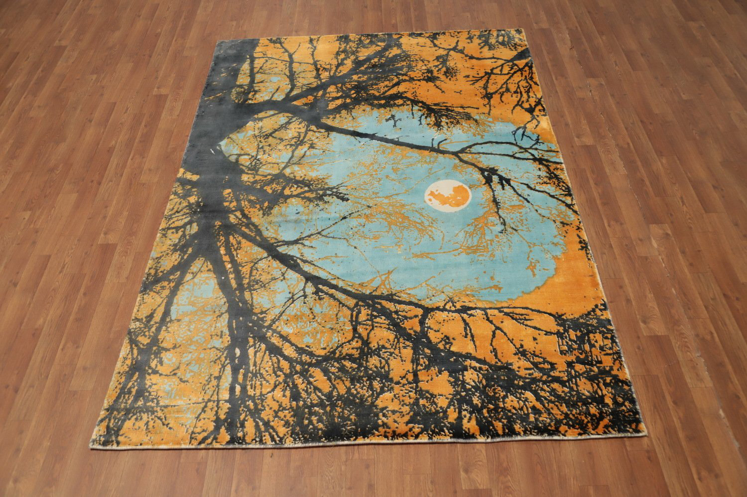 Dakota Fields Nightscape Abstract Area Rug 6x8 with Dramatic Tree ...