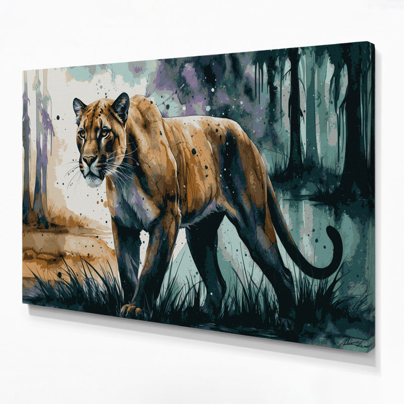 «Big Cats Florida Panther», art mural sur toile, H 20 po x l 24 po