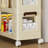 3-Tier Kitchen Storage Cart,Multifunction Utility Rolling Storage Organizer