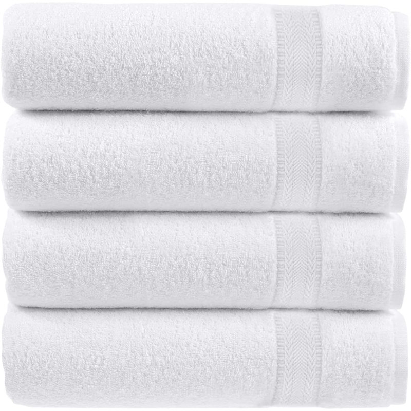 Ensemble de serviettes de bain 4 pièces 100% coton Venduyer Premium Soft