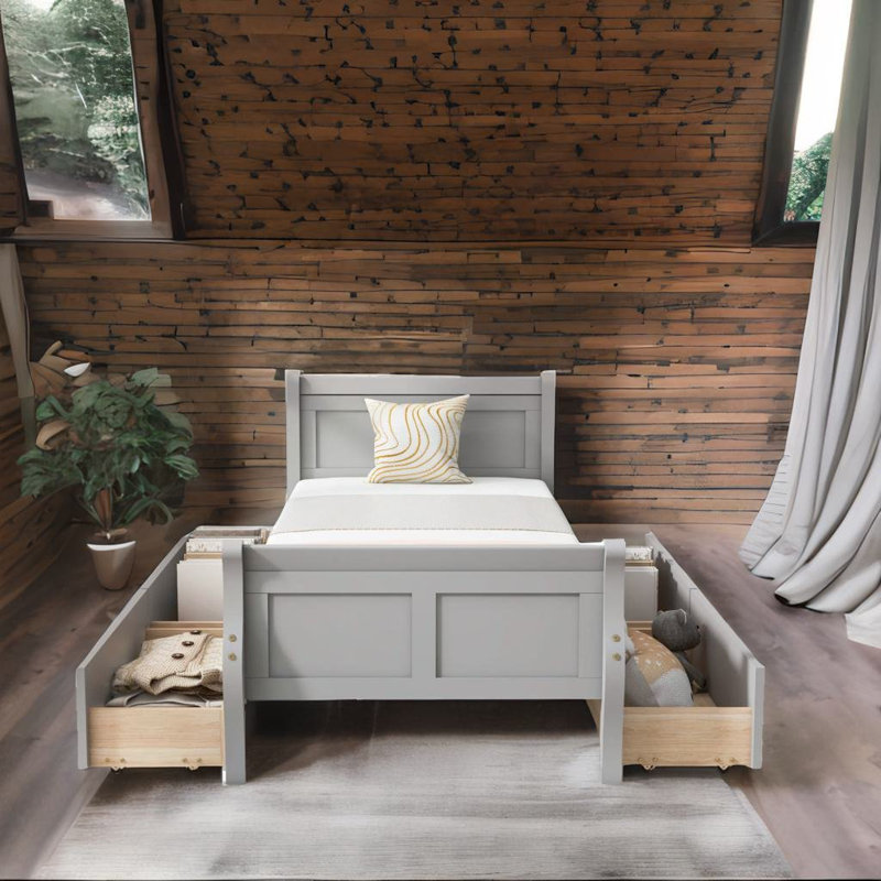 Rahming Storage Bed, Queen, Gray