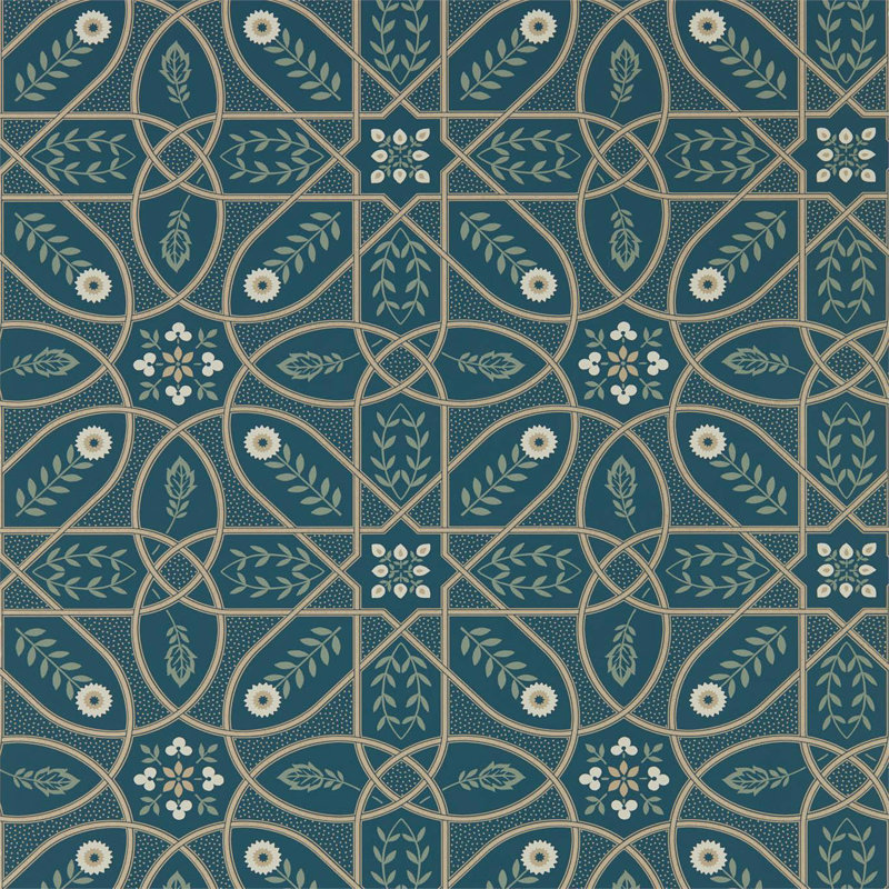 Brophy Trellis Wallpaper, Deep Teal