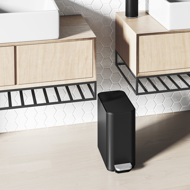 Simplehuman 5L Slim Pedal Bin, Matte Black