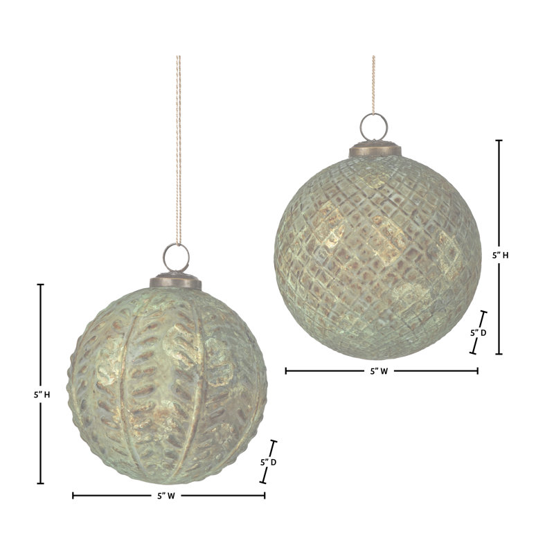 5" Antique Check Pattern Ball