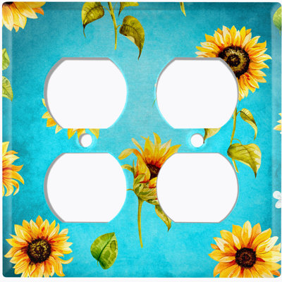 Patterned 2 - Gang Toggle Light Switch Standard Wall Plate