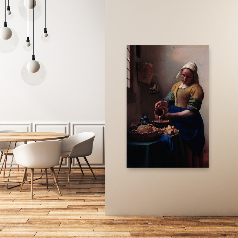 «The Milkmaid», impression murale contemporaine classique, H 48 po x l 32 po