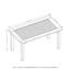 Rectangular Shorea Solid Wood Outdoor Coffee Table - 89.4 cm W 43.9 cm D