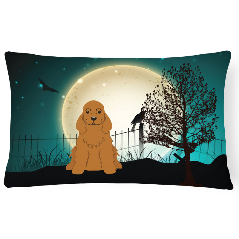 Coussin lombaire intérieur / extérieur Halloween, rouge