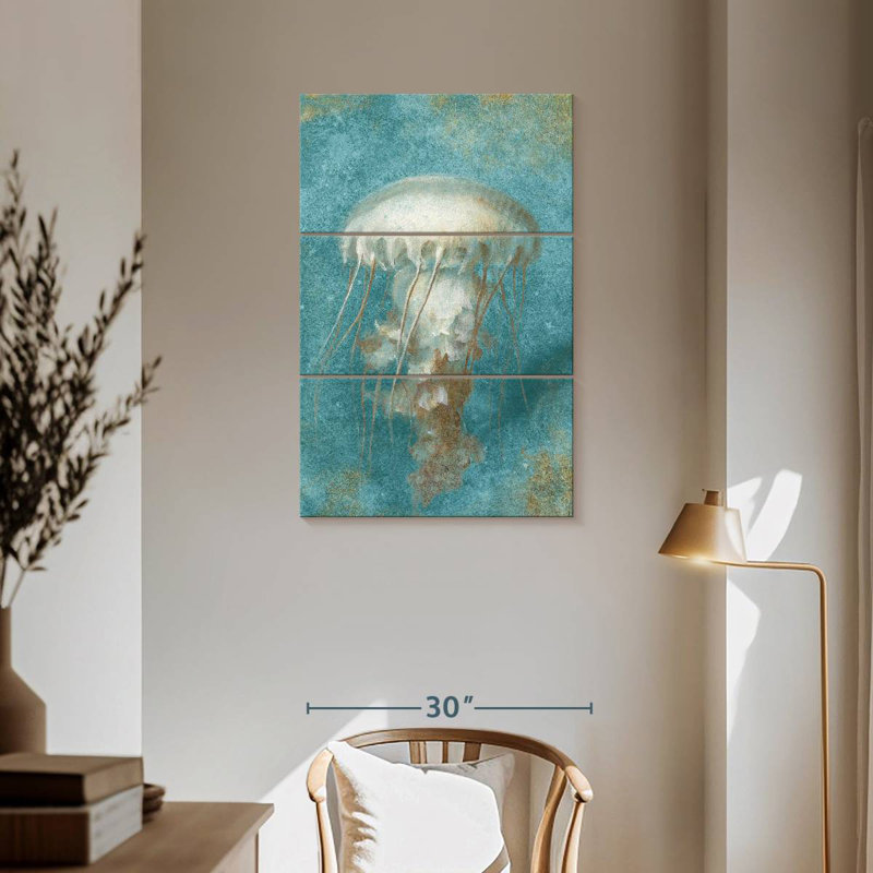 Brampt Treasures From The Sea III Aqua, 57" H x 36" W