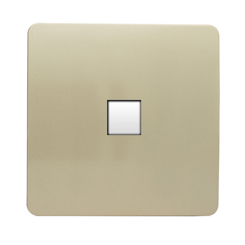 Trendi Switch 1 Gang RJ45 Cat 5e PC Ethernet Socket, Gold