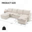 Canapé modulaire et méridienne en forme de U avec repose-pieds Boucle-21645531