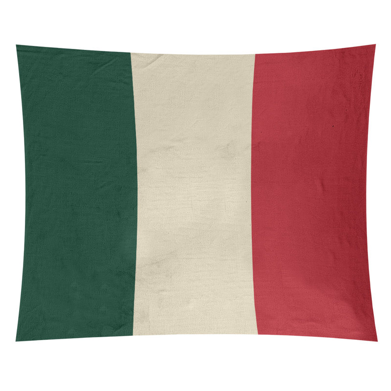 Tapisserie de polyester Minnesota, H 88 po x l 104 po, Vert forêt / blé du Minnesota / rouge Iron Range