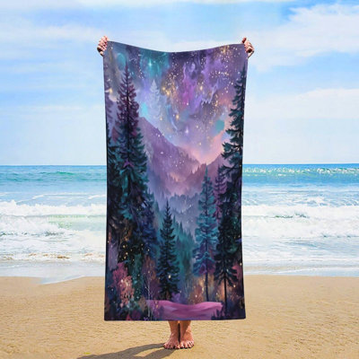 Serviette de plage surdimensionnée en microfibre Sunlit avec roses roses, serviettes de piscine à séchage rapide sans sable, drap de bain léger et absorbant pour les vacances, 30 x 60 po et un sac en toile de style chinois gratuit est inclus