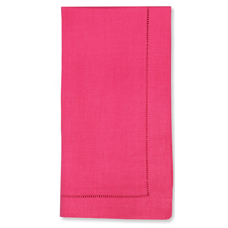 Festival Linen Square Napkins, Raspberry
