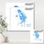 Plume bleue ethnique - peinture sur toile-59762328-59762332