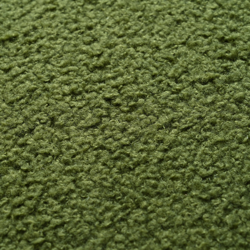 Teddy Upholstered Ottoman, Dark Green