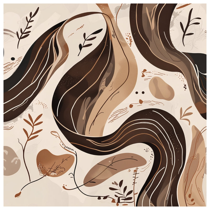 Abstract Botanical Leaves Double Sided Throw Pillows, 20 x 20 inches