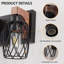 Applique murale industrielle 7 lumières Vintage - Lampe de salle de bain / couloir / salon en fer noir-1672872078-1672872073